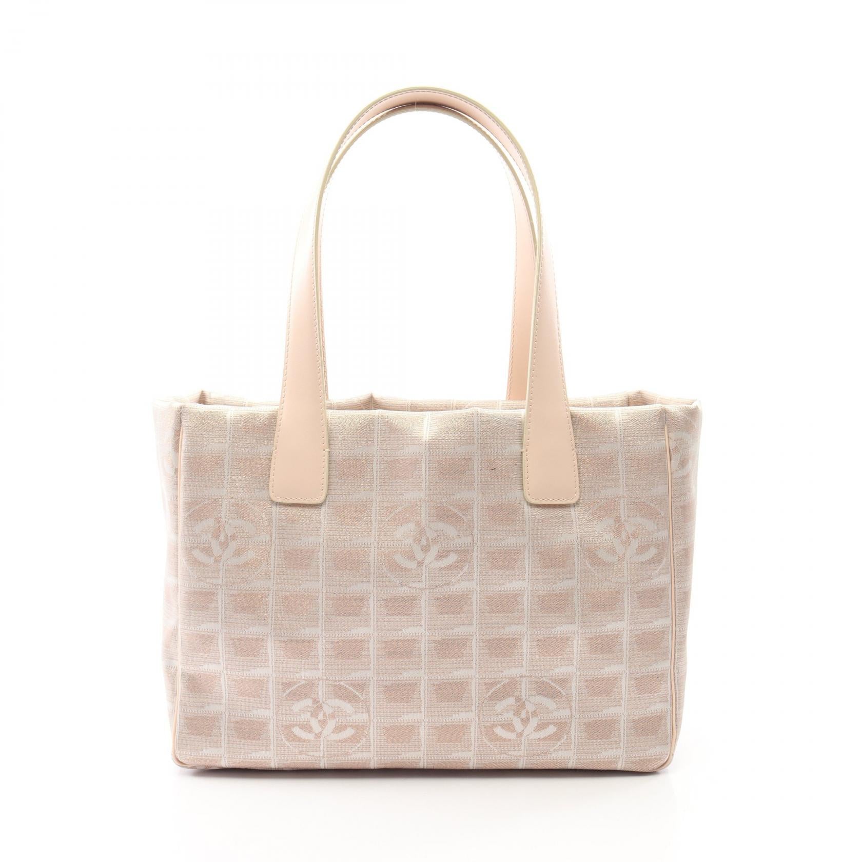 Chanel New Travel Line Leather Nylon Canvas Tote Bag