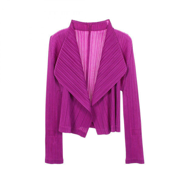 PLEATS PLEASE Pleated Polyester Cardigan