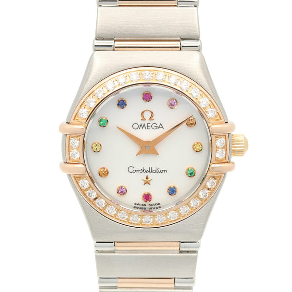 OMEGA Constellation Mini Iris Au750 Pink Gold Stainless Steel Diamond