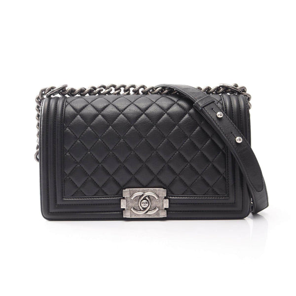 CHANEL Boy Chanel Lambskin Shoulder Bag