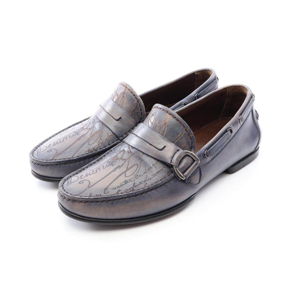 Berluti ANTONIN Calligraphy Leather Loafers