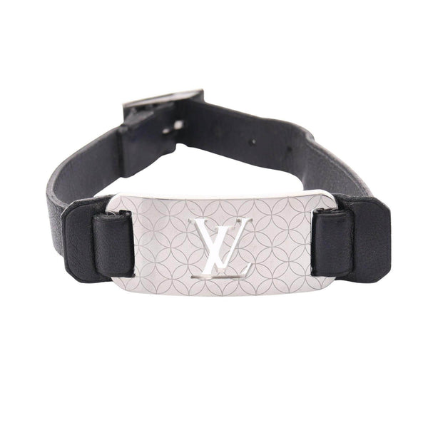 Louis Vuitton Brasle Champs Elysees Leather Metal Bracelet