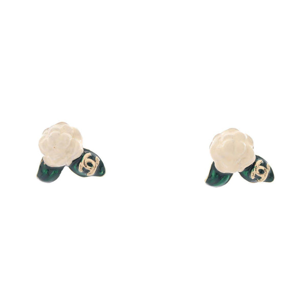 Chanel Coco Mark Flower Motif Earrings