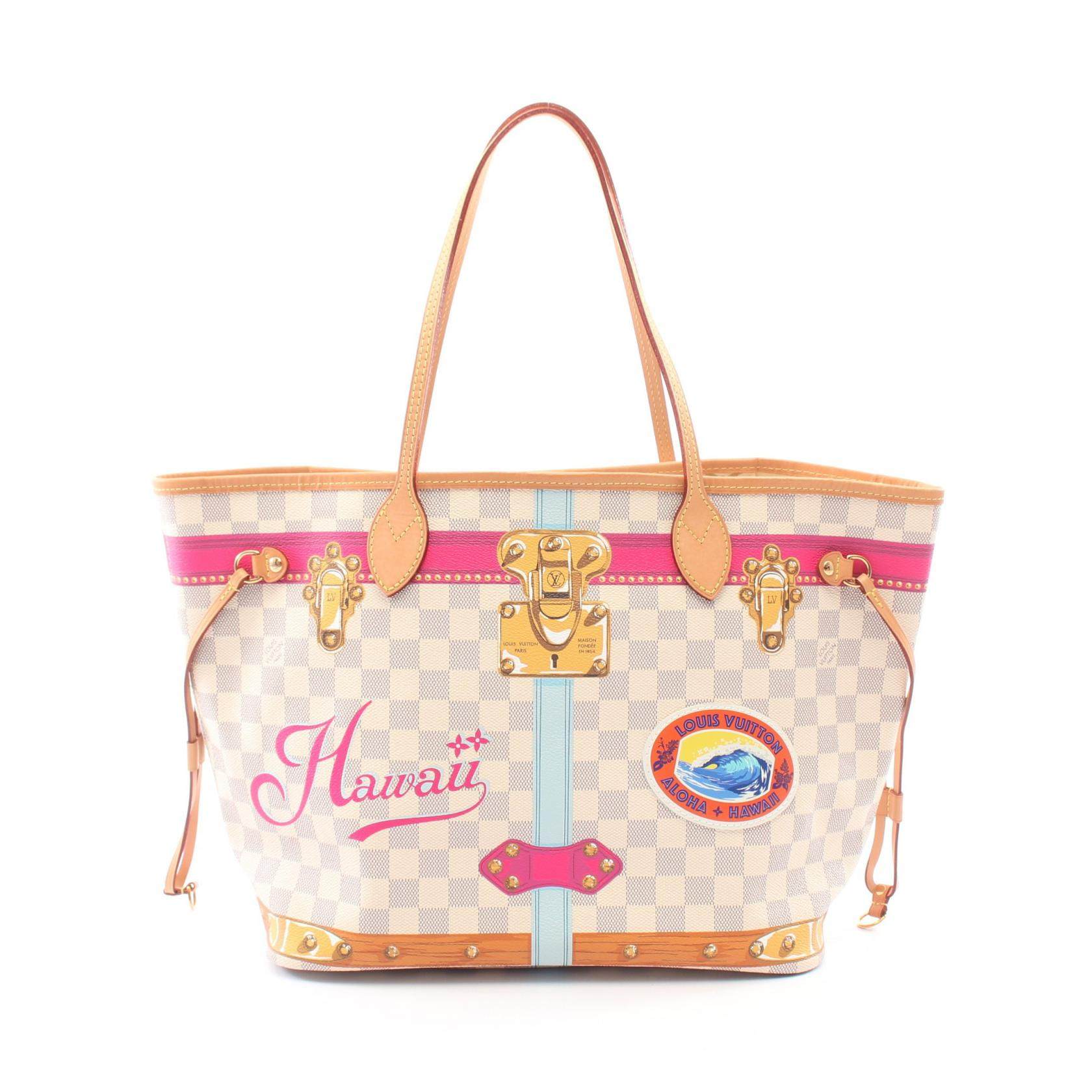 Louis Vuitton Neverfull MM Damier Azur Coated Canvas Tote Bag