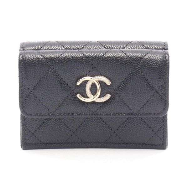 CHANEL Matelasse Grained Calfskin Trifold Wallet