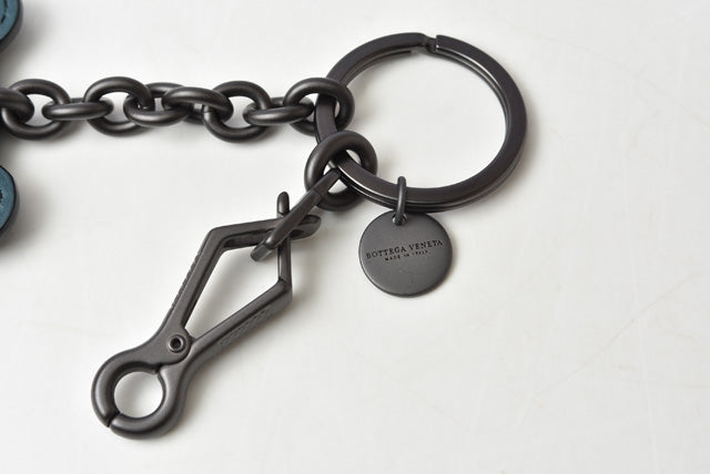 Bottega Veneta Leather Keyring/Keychain 525234 in Pristine Condition