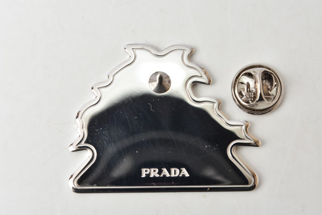 Prada Metal Pin Brooch/Badge Set of 3 in Pristine Condition