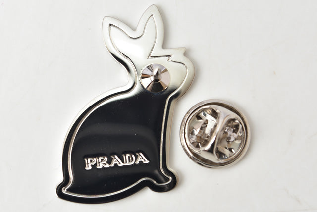 Prada Metal Pin Brooch/Badge Set of 3 in Pristine Condition