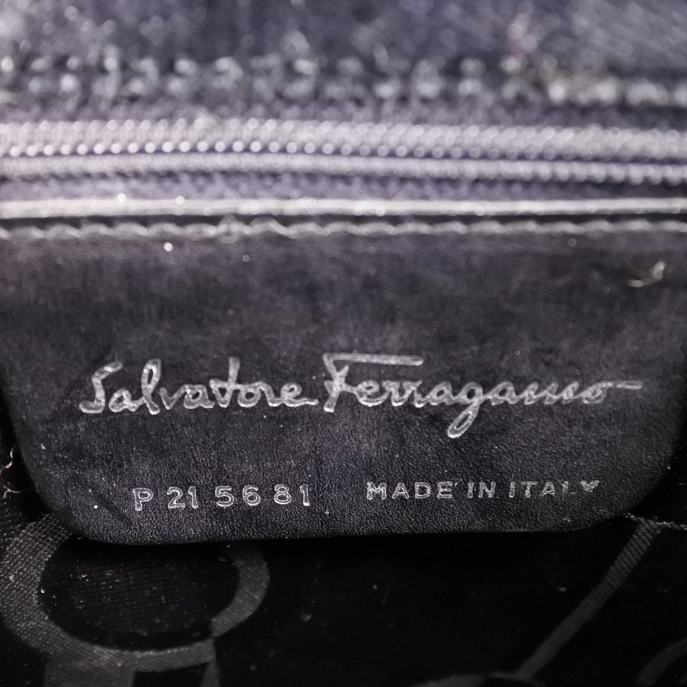 Salvatore Ferragamo Suede Handbag Suede Handbag P-21 5681 in Very Good Condition