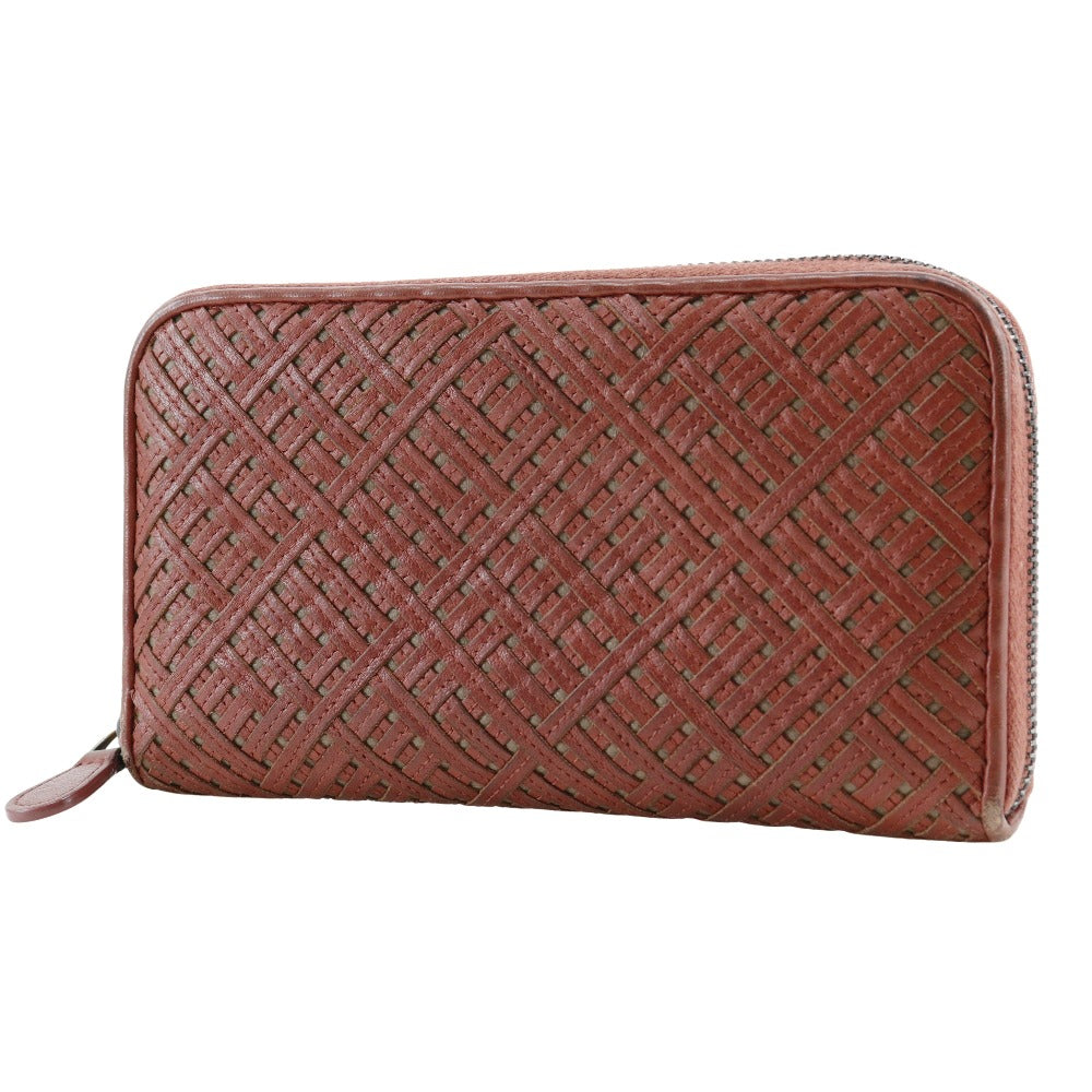 Bottega Veneta Lambskin Zip Wallet