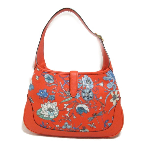 Leather Trimmed Jackie Flora Collection Hobo Bag  550152