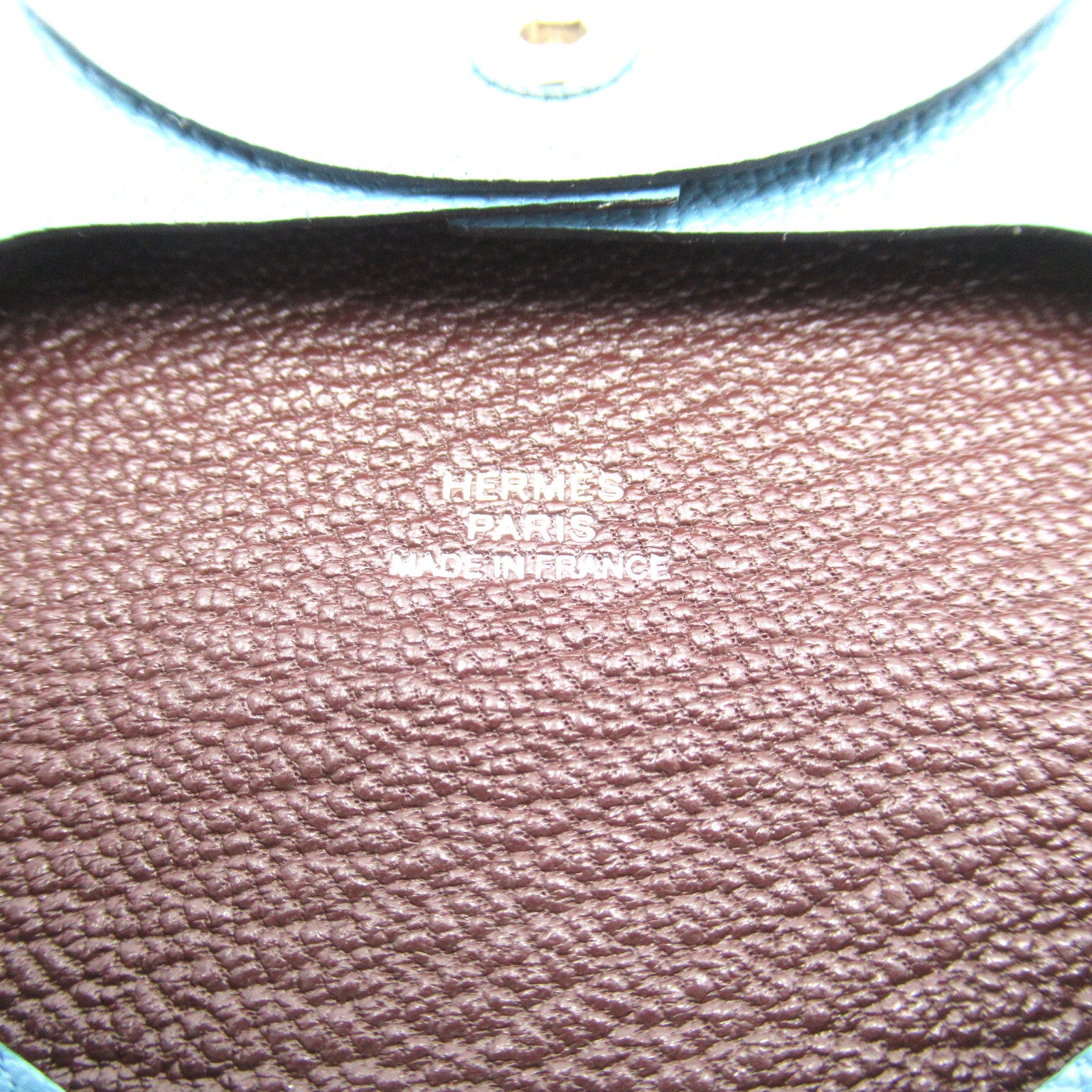 Hermes Bastia Coin Case Leather Coin Case in Excellent Condition