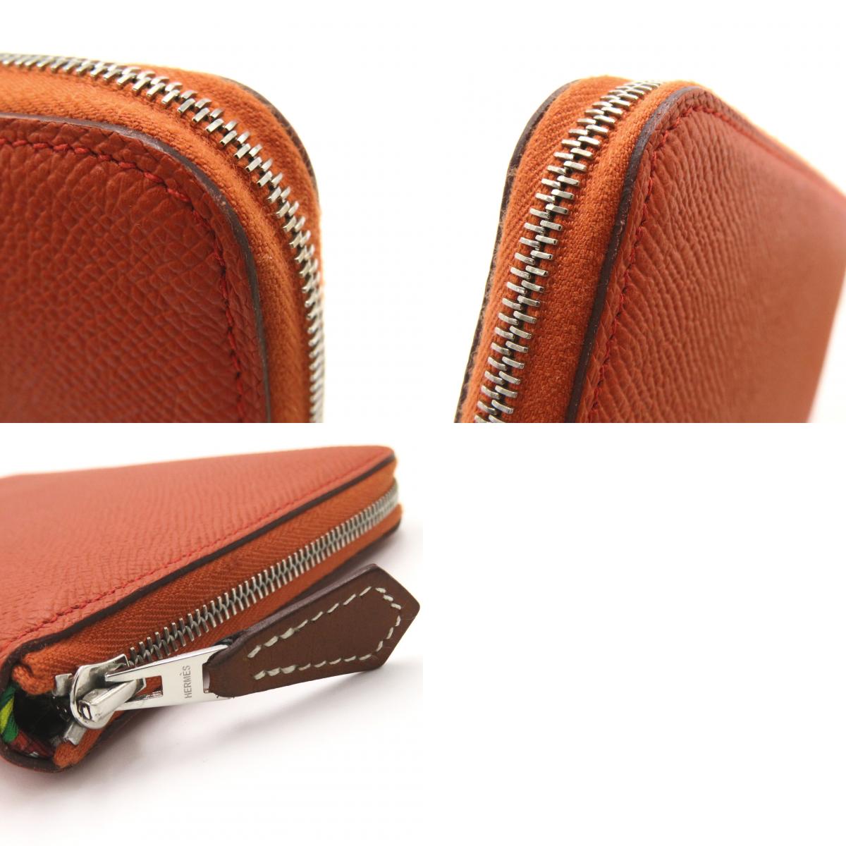 Hermes Azap Silk'in Leather Long Wallet