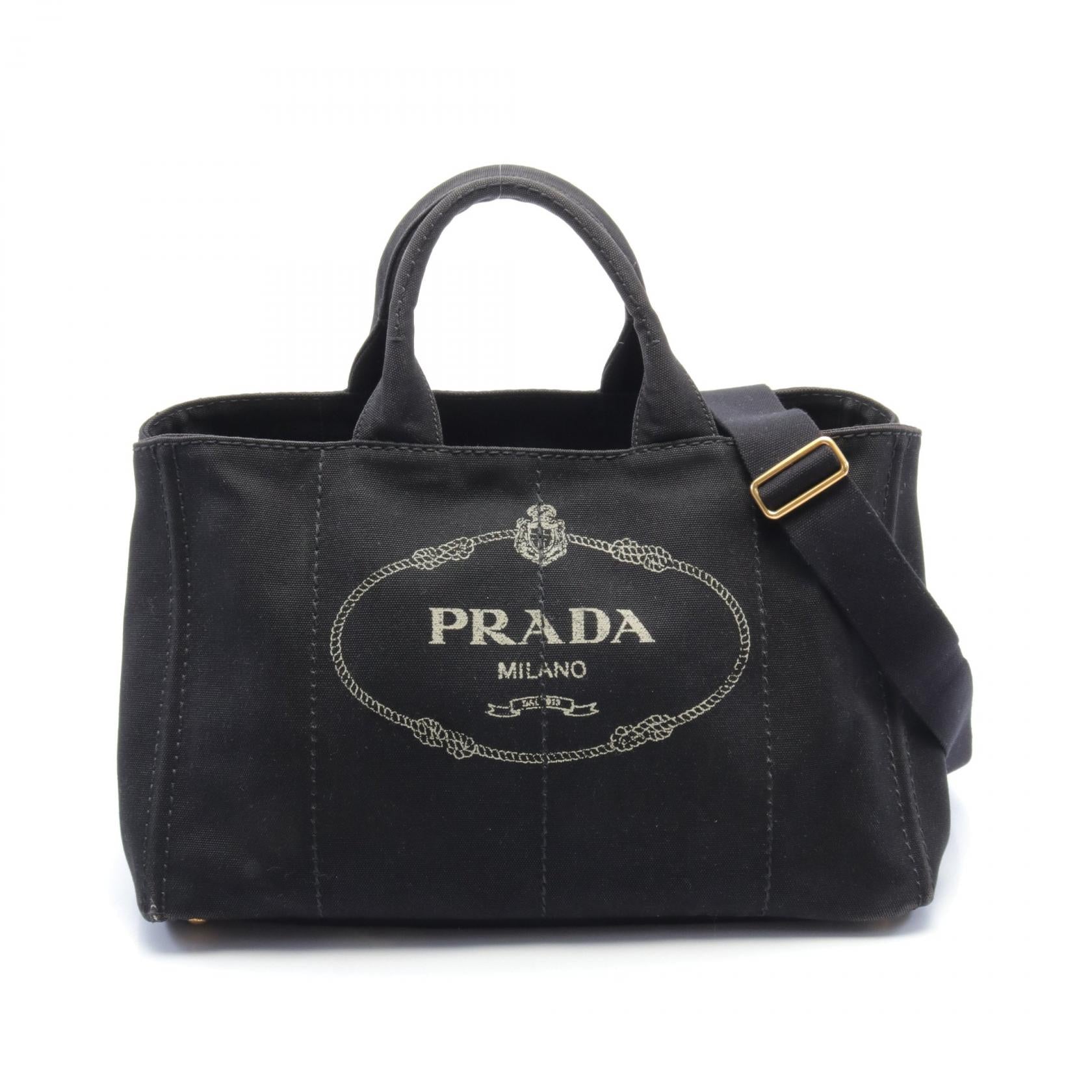 Prada Canapa Mini Tote Bag Canvas Tote Bag in Very Good Condition