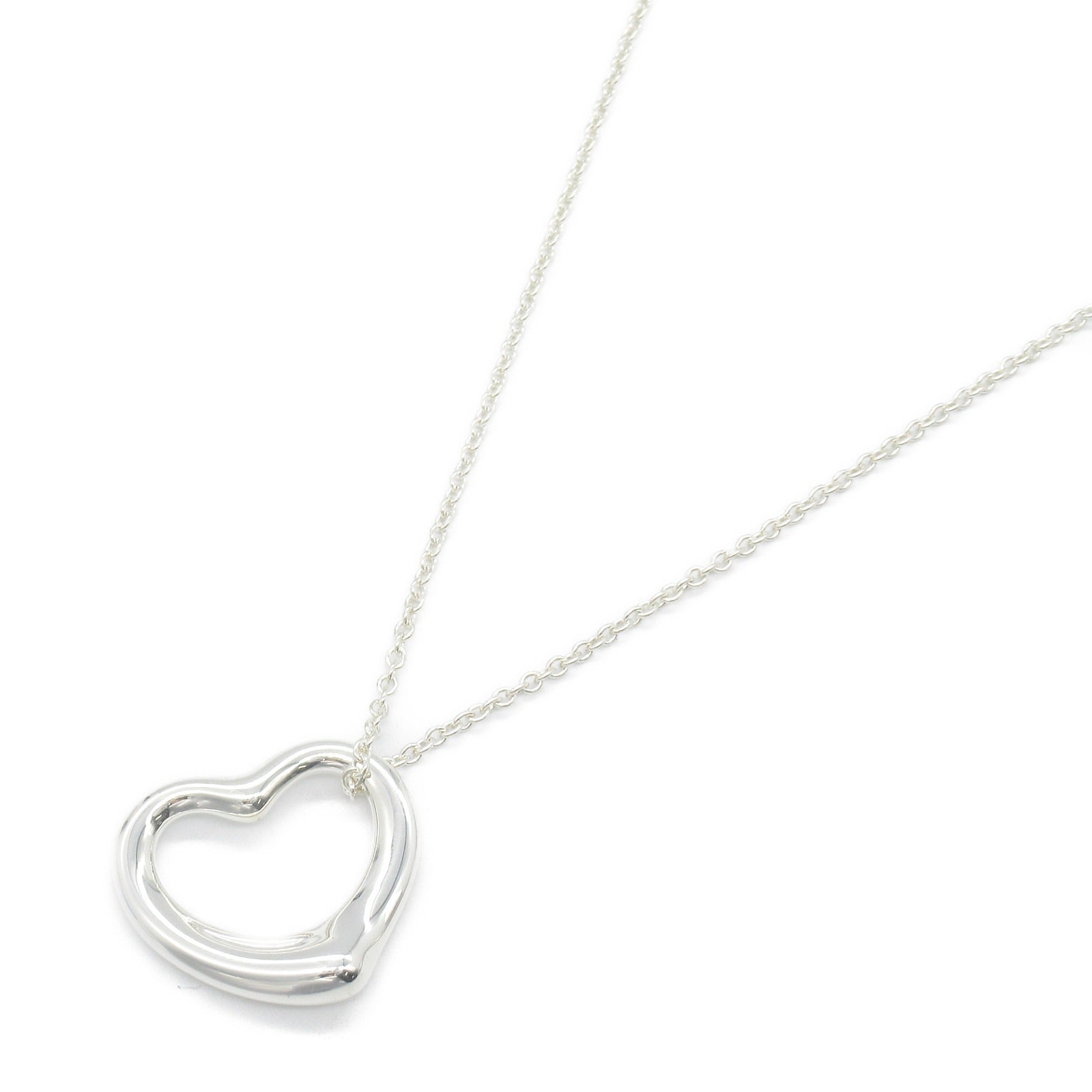 Tiffany & Co Silver Open Heart Necklace