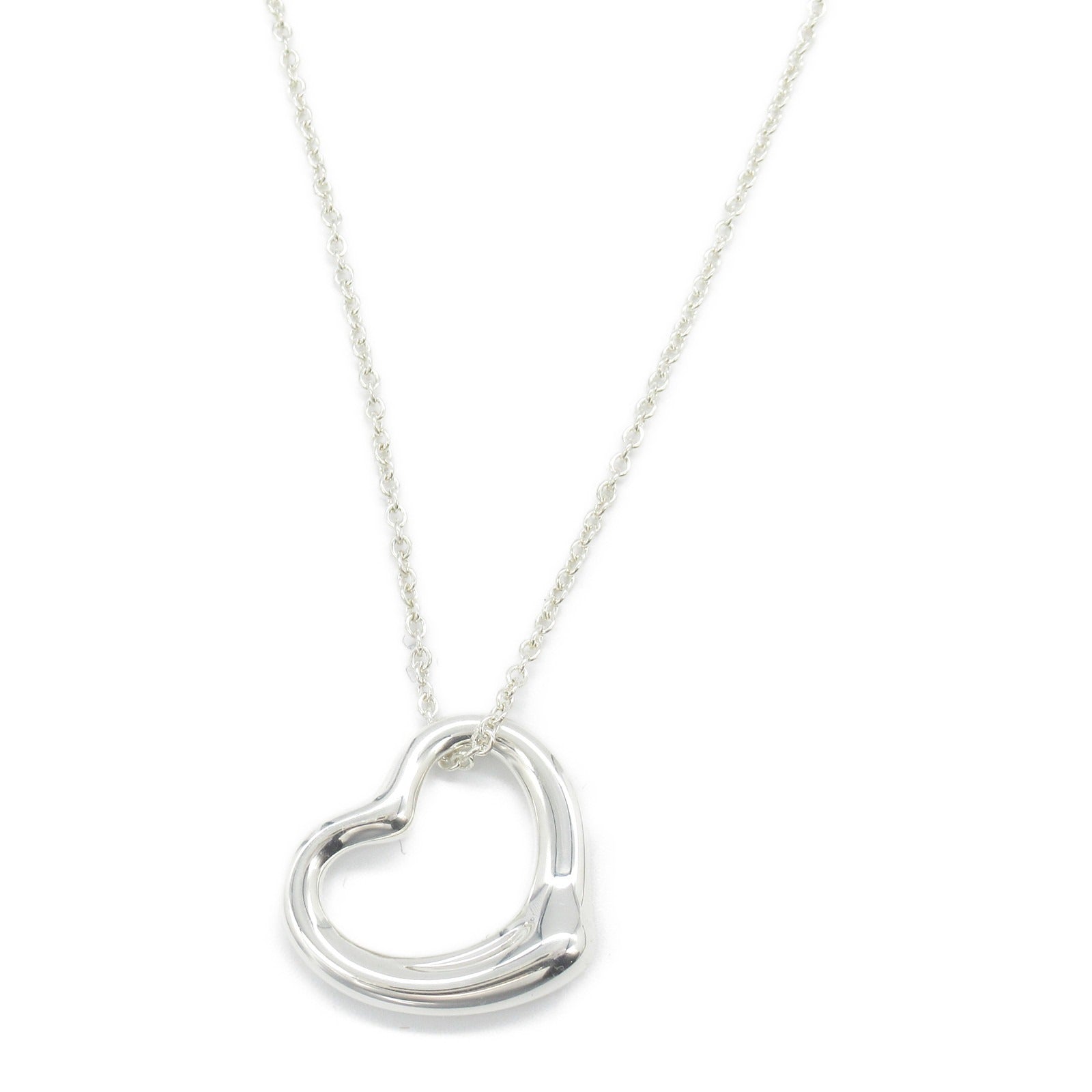 Tiffany & Co Silver Open Heart Necklace