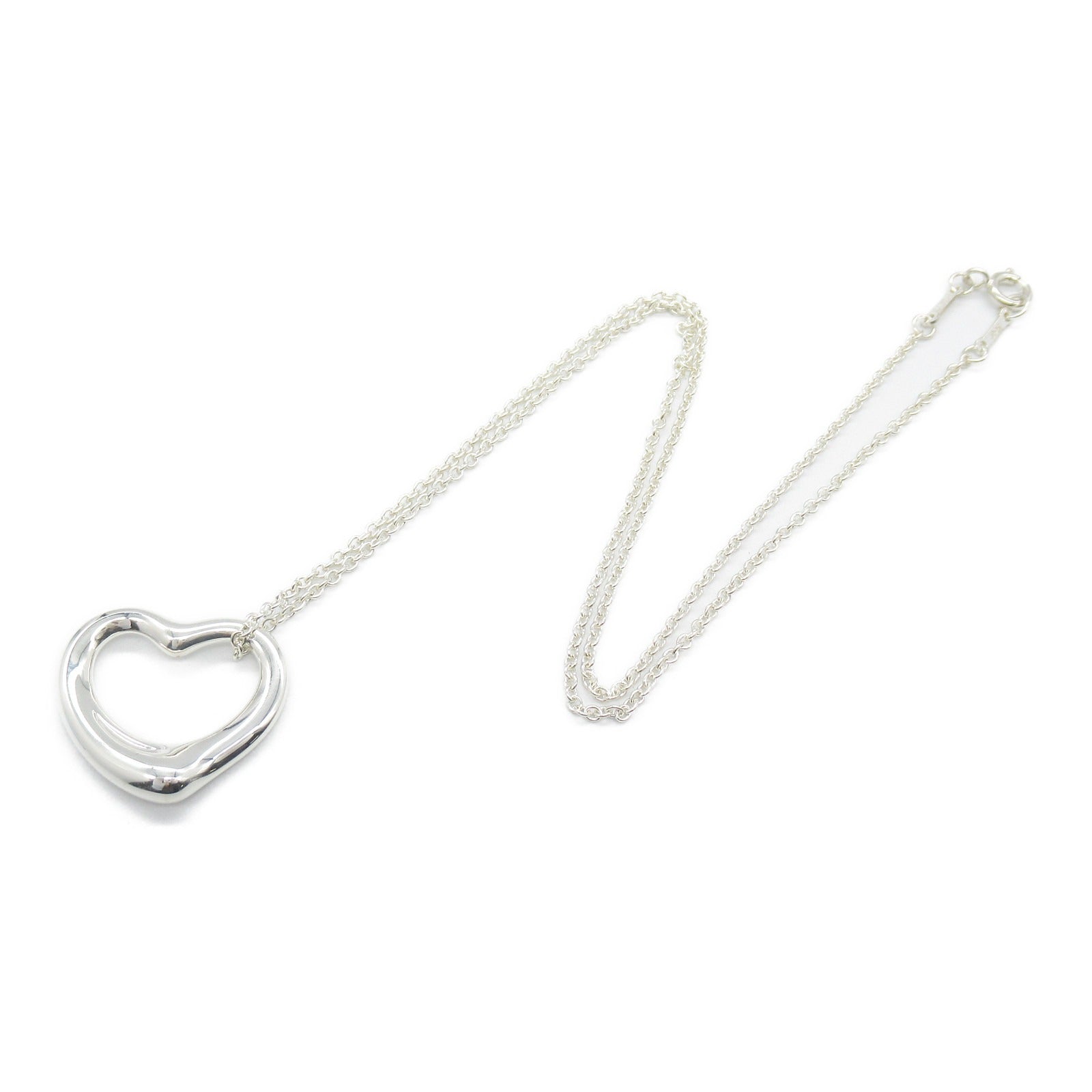 Tiffany & Co Silver Open Heart Necklace