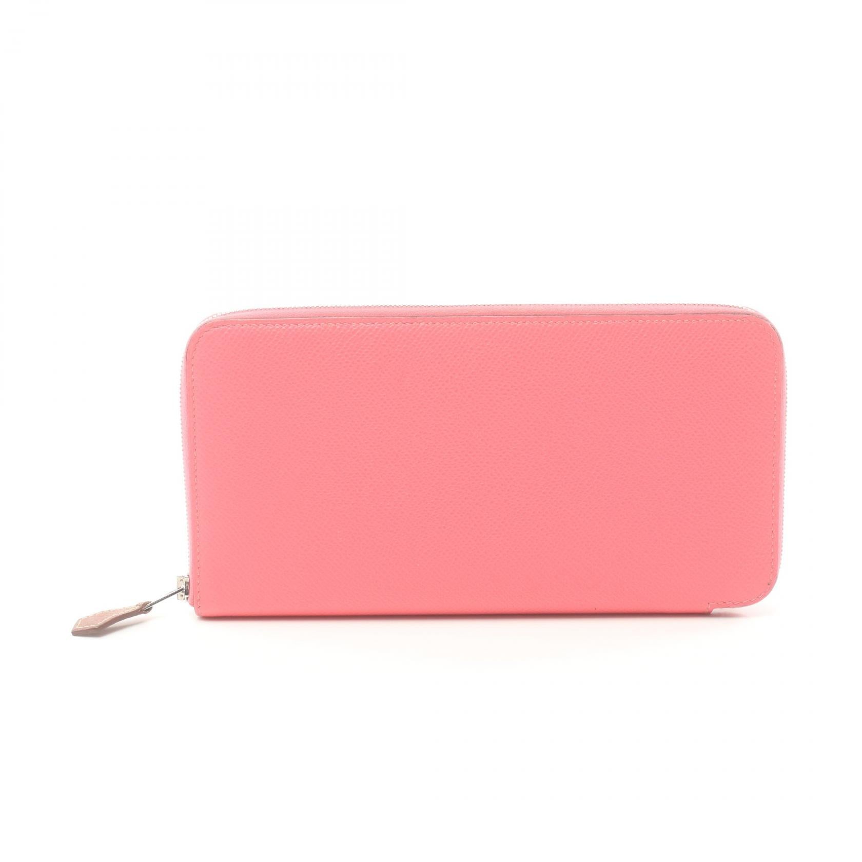 Hermes Azap Long Silk'in Round Wallet Pink