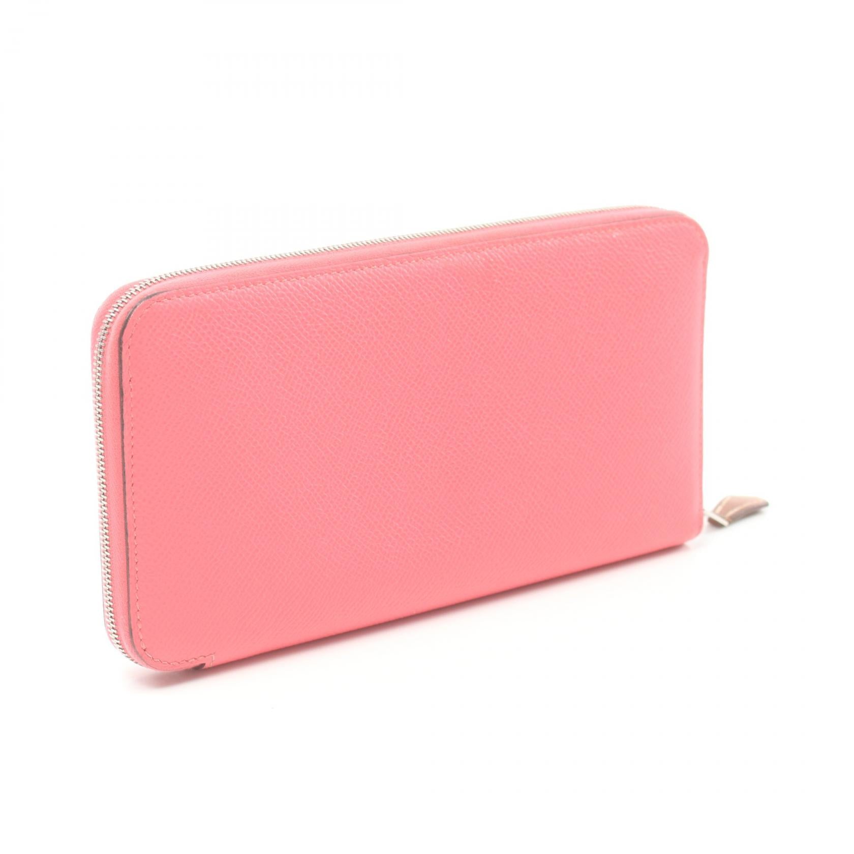 Hermes Azap Long Silk'in Round Wallet Pink