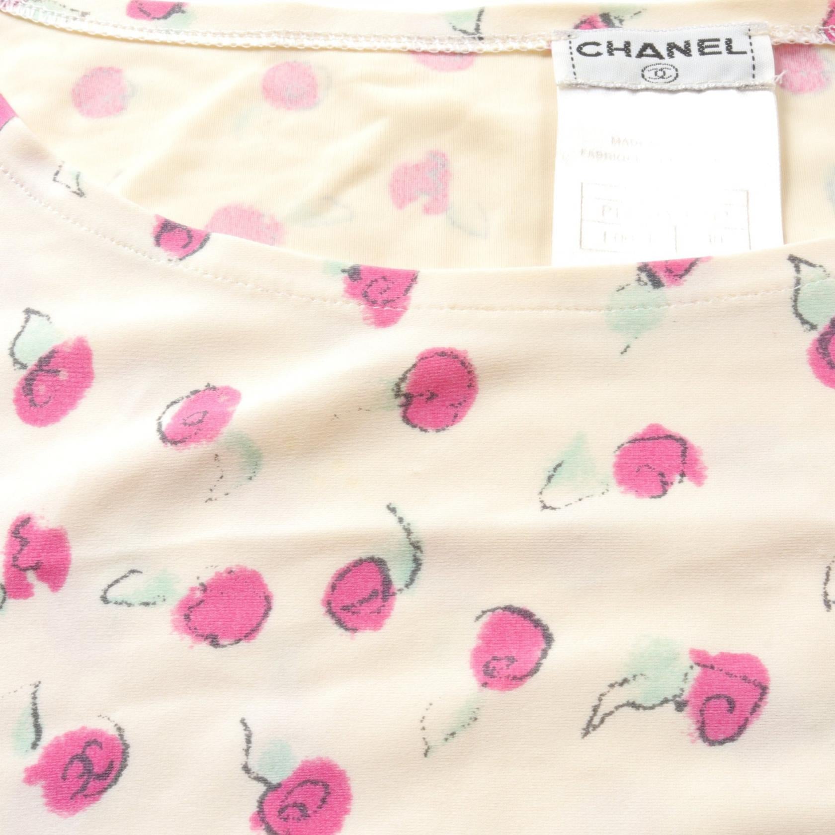 Chanel Polyamide Top Yellow/Pink Multicolor