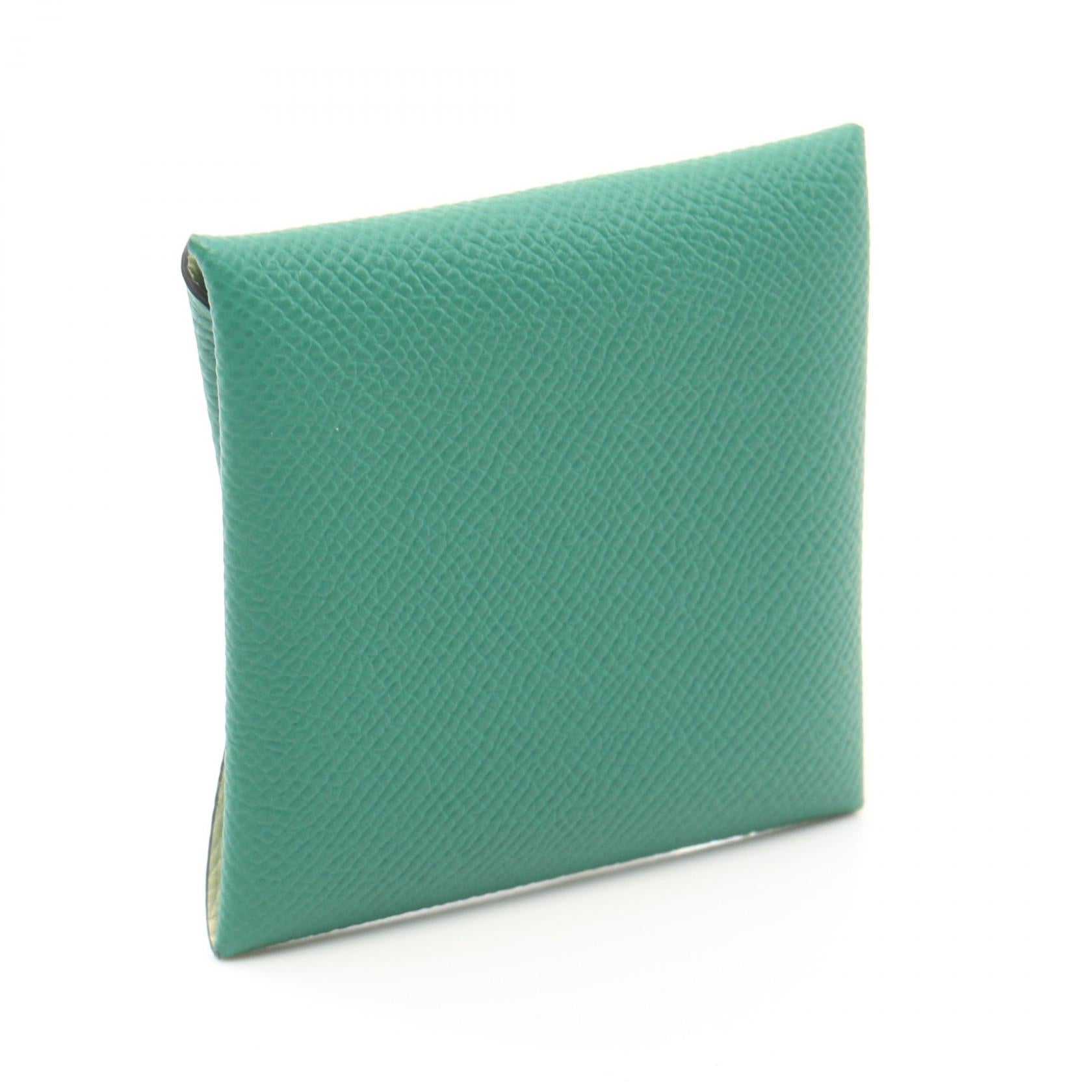 Hermes Bastia Verso Coin Case Wallet Green