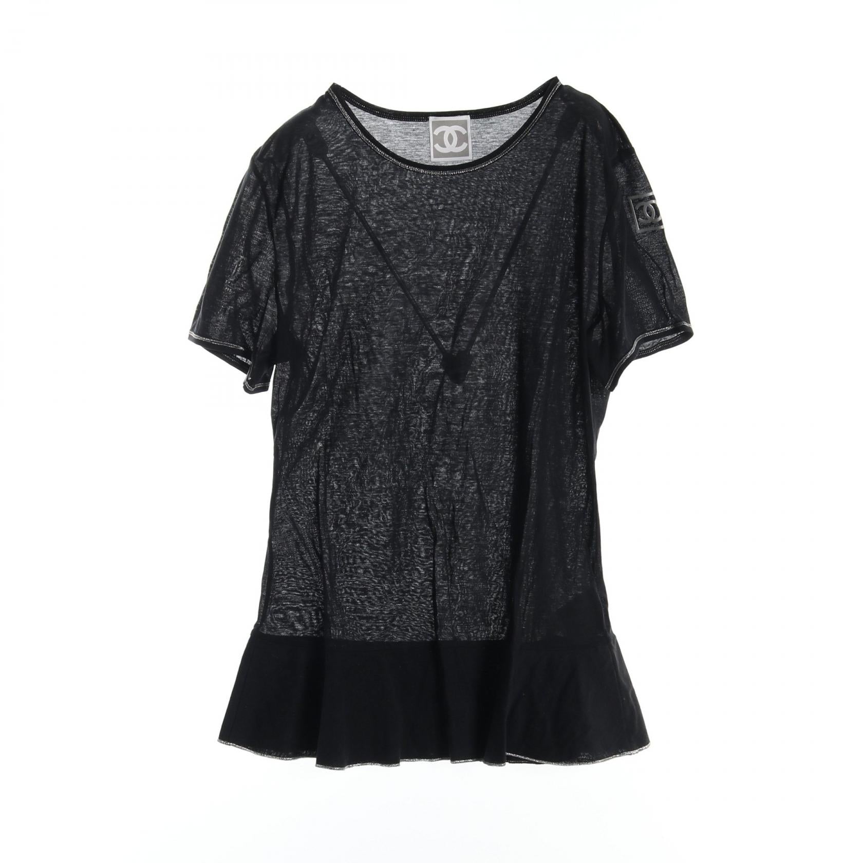 Chanel Cotton Sports Line Top Black