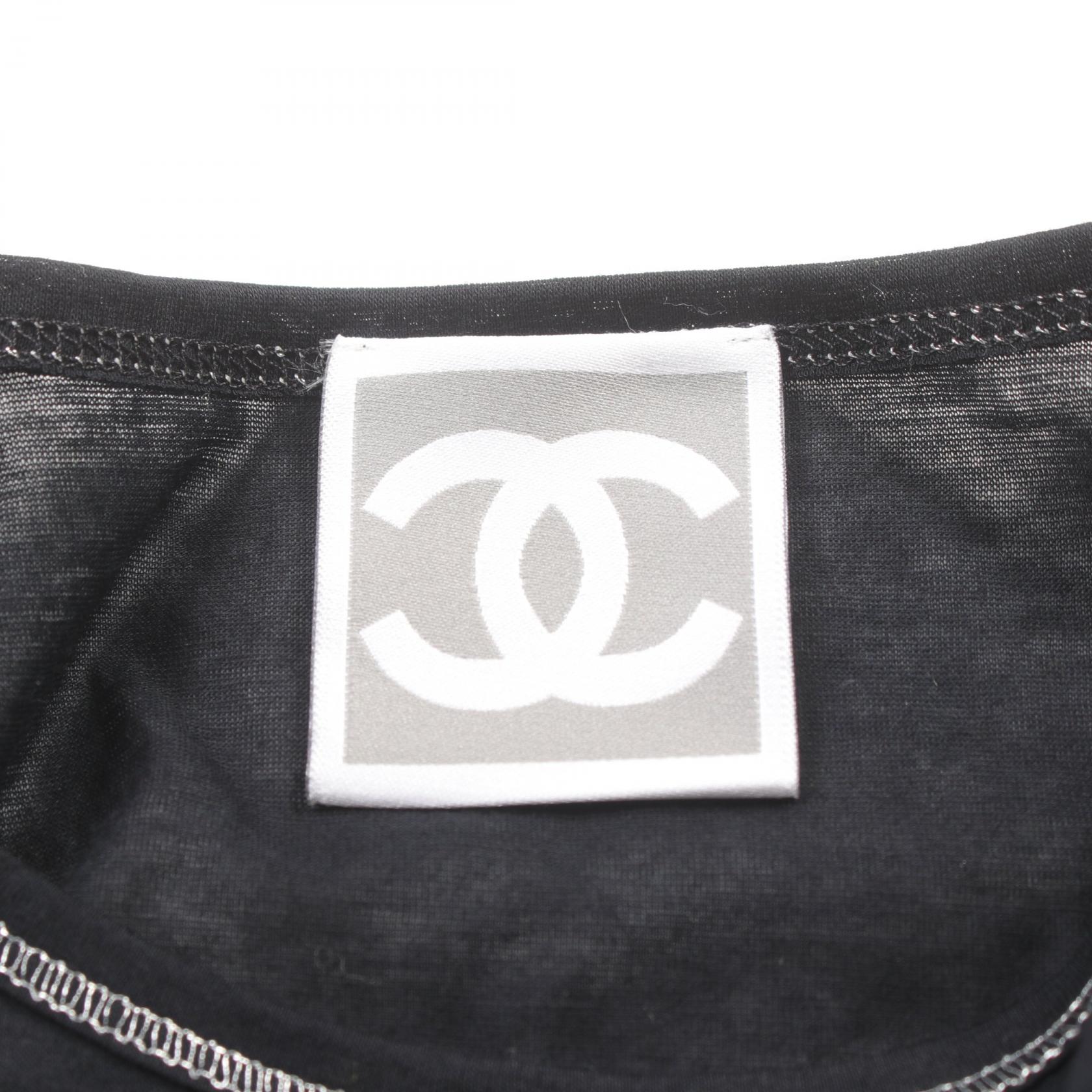 Chanel Cotton Sports Line Top Black