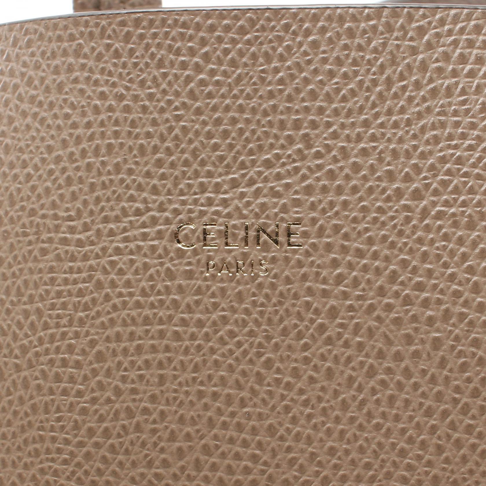 Celine Leather Vertical Small Cabas Tote Bag