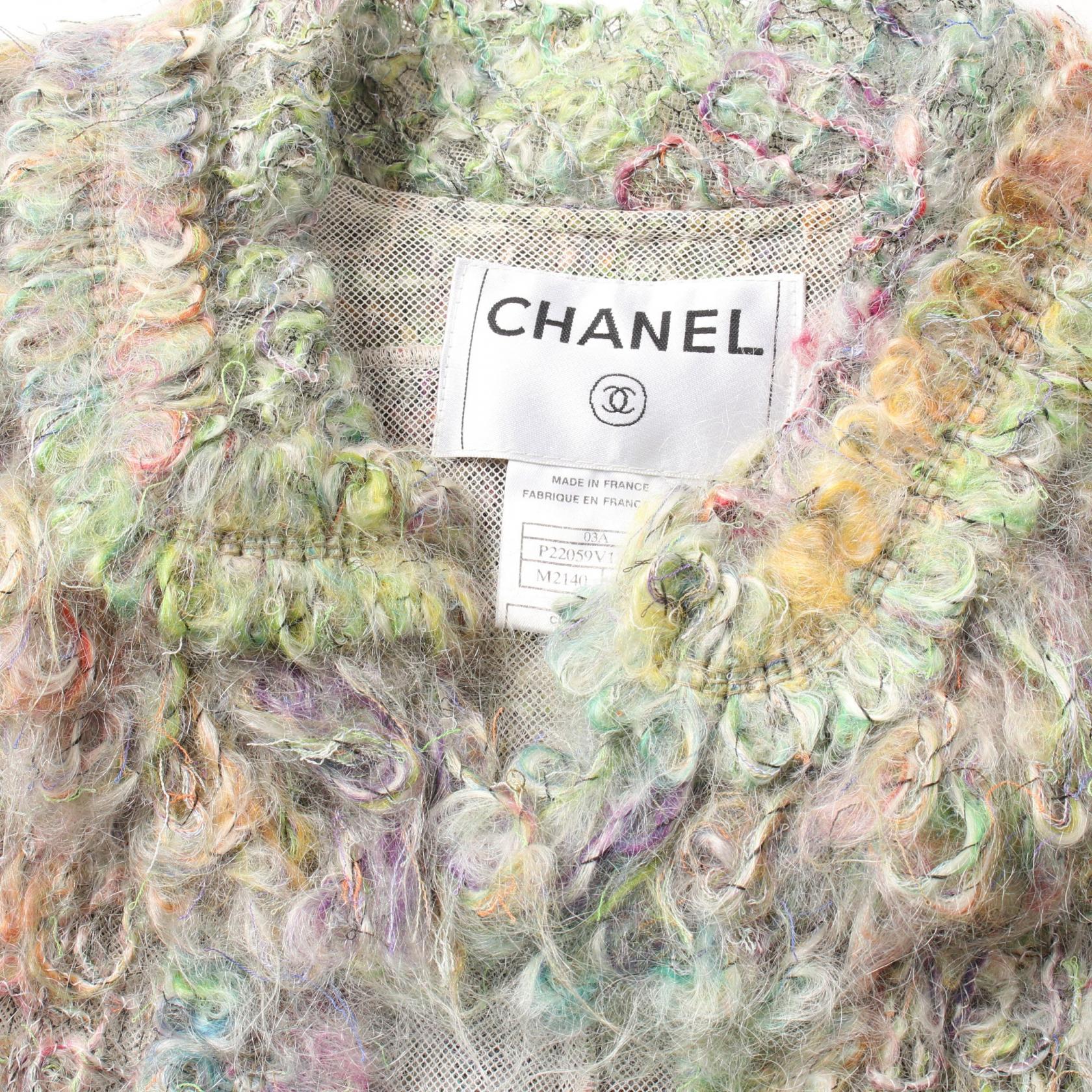 Chanel Wool Mohair Outerwear Green