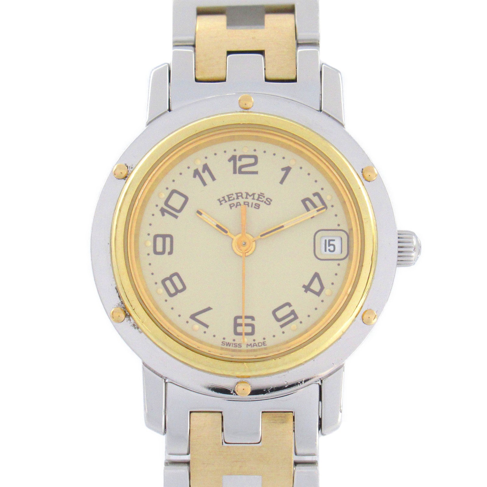 Hermes Clipper Stainless Steel Quartz Watch