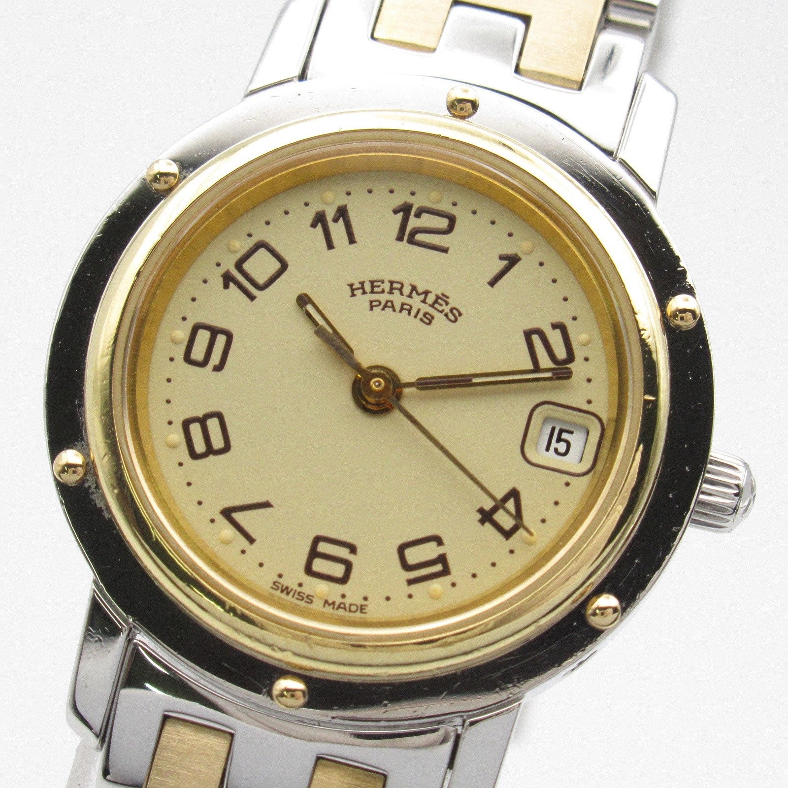 Hermes Clipper Stainless Steel Quartz Watch