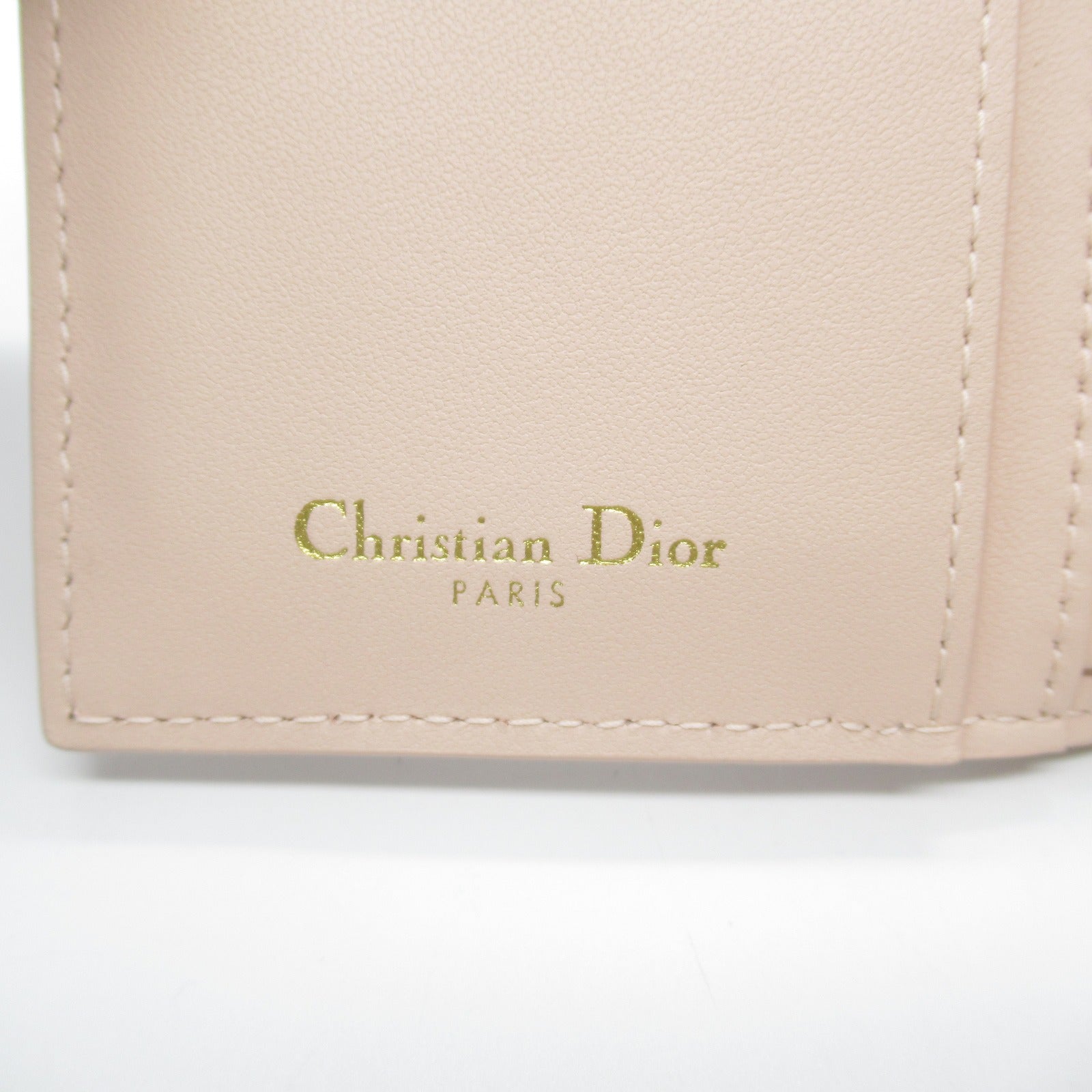 Dior Caro Dahlia Bifold Wallet Pink Leather