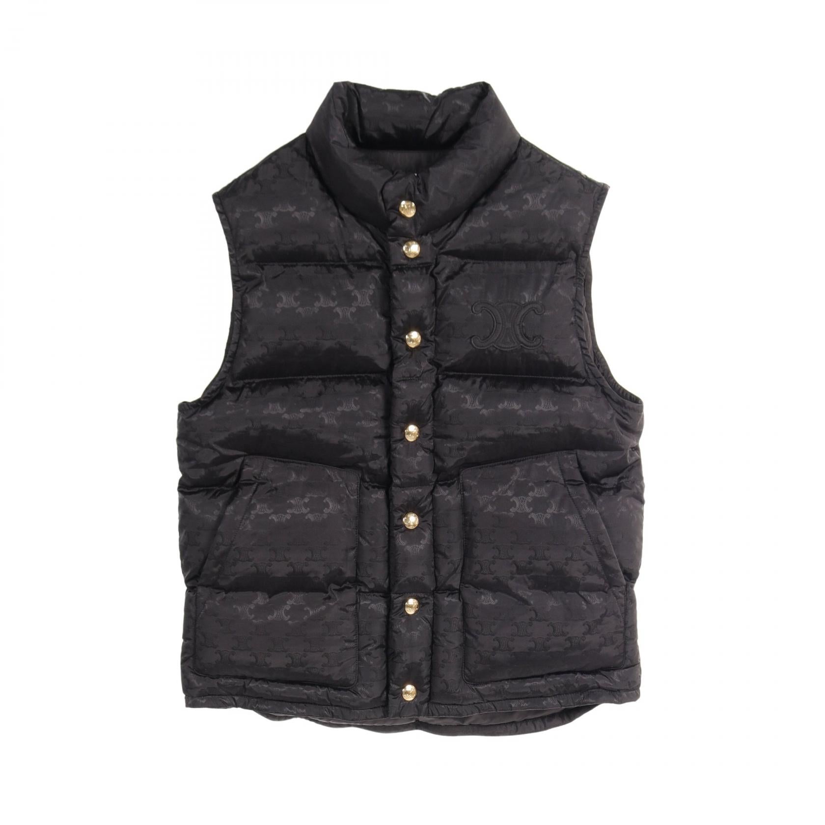 Celine Quilted Nylon Jacket Black