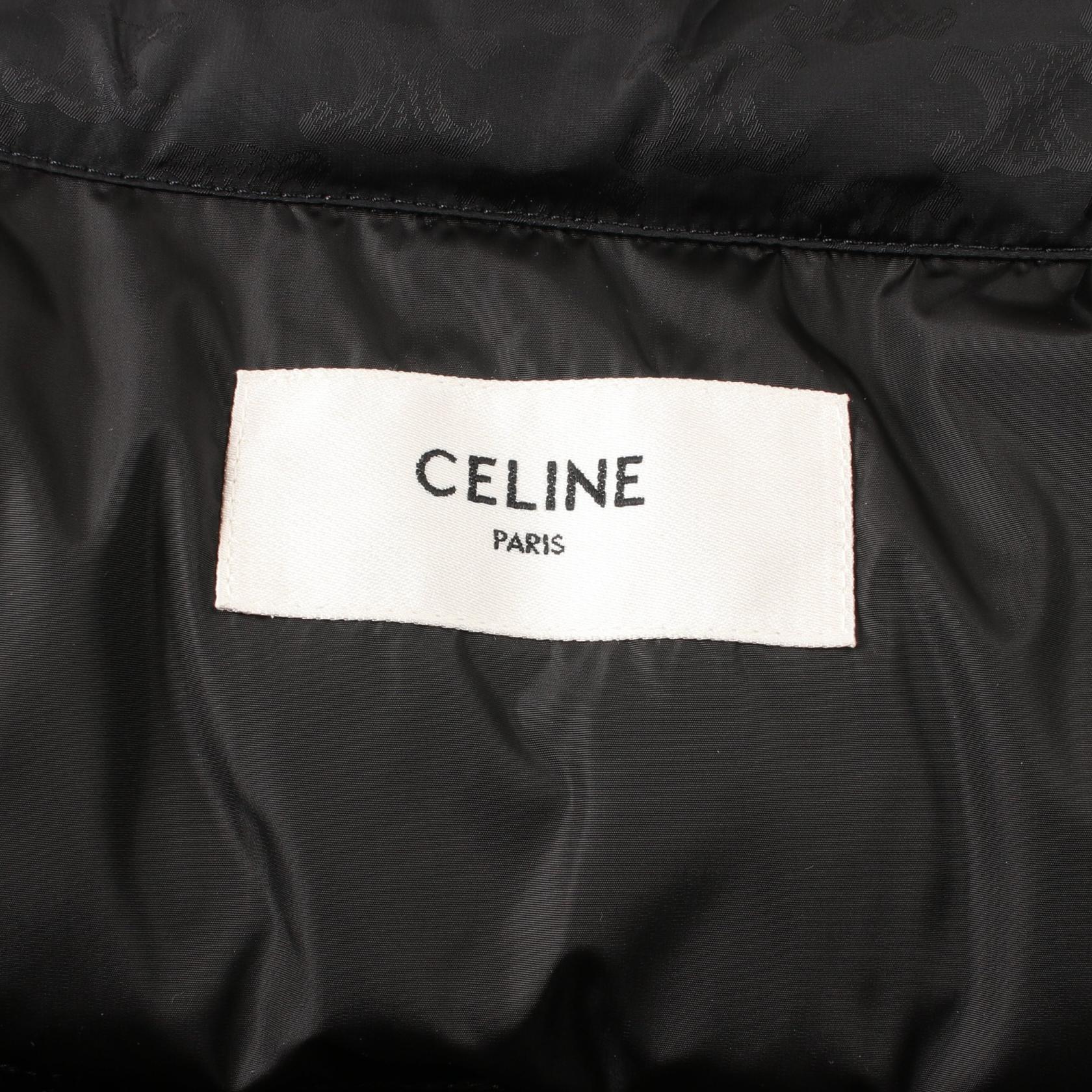 Celine Quilted Nylon Jacket Black