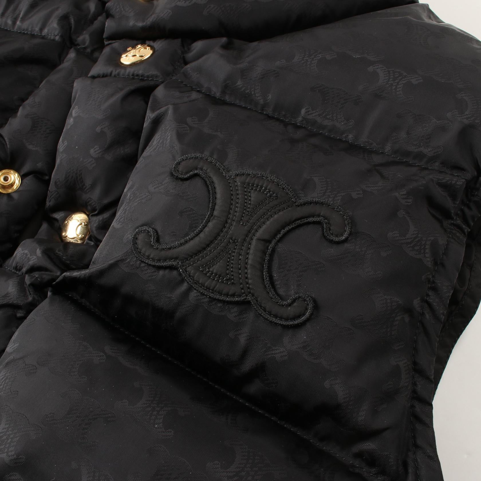 Celine Quilted Nylon Jacket Black