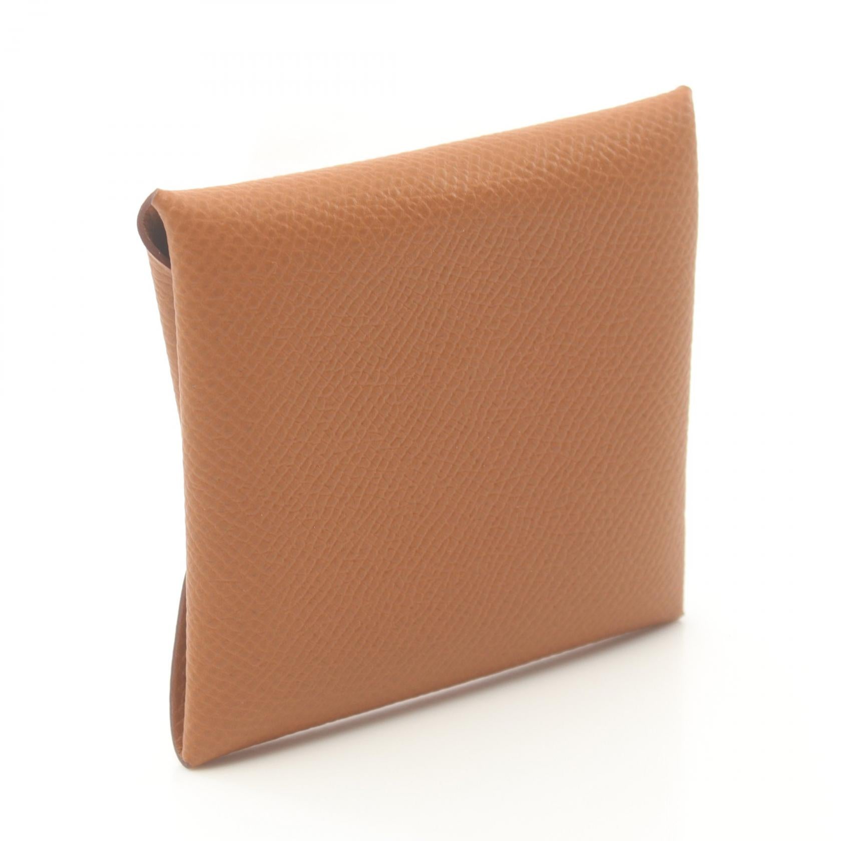 Hermes Bastia Coin Case Wallet Brown