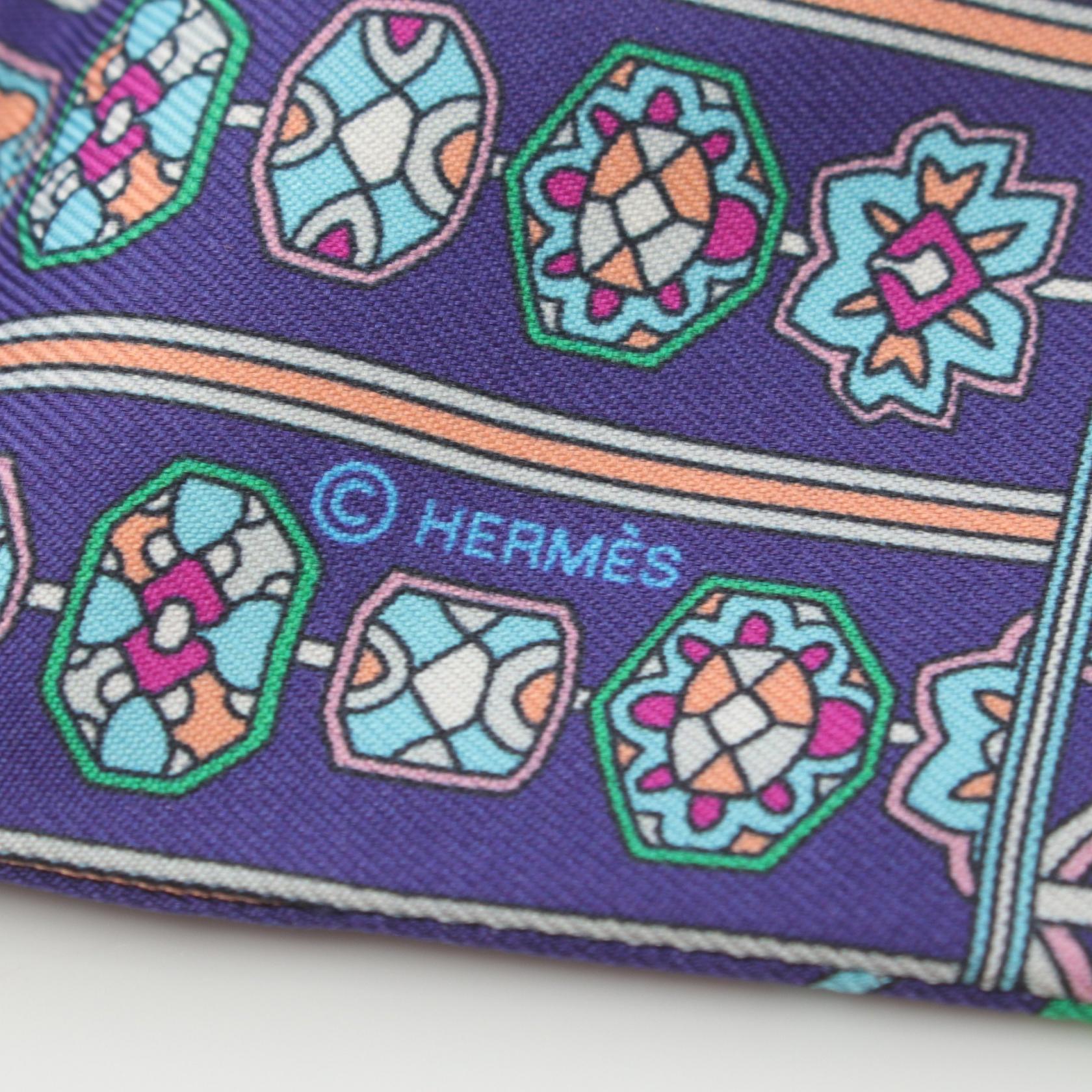 Hermes Silk Twilly Tapis Persans Scarf