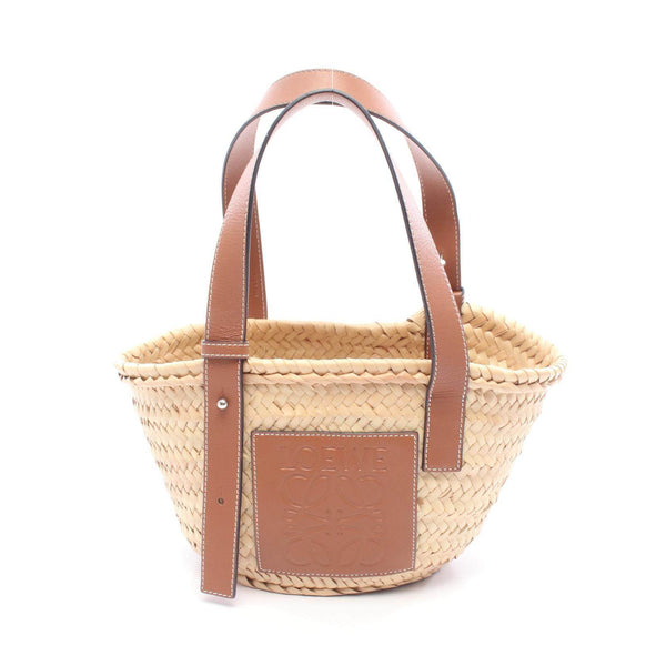 Loewe Basket Bag Leather Raffia Handbag