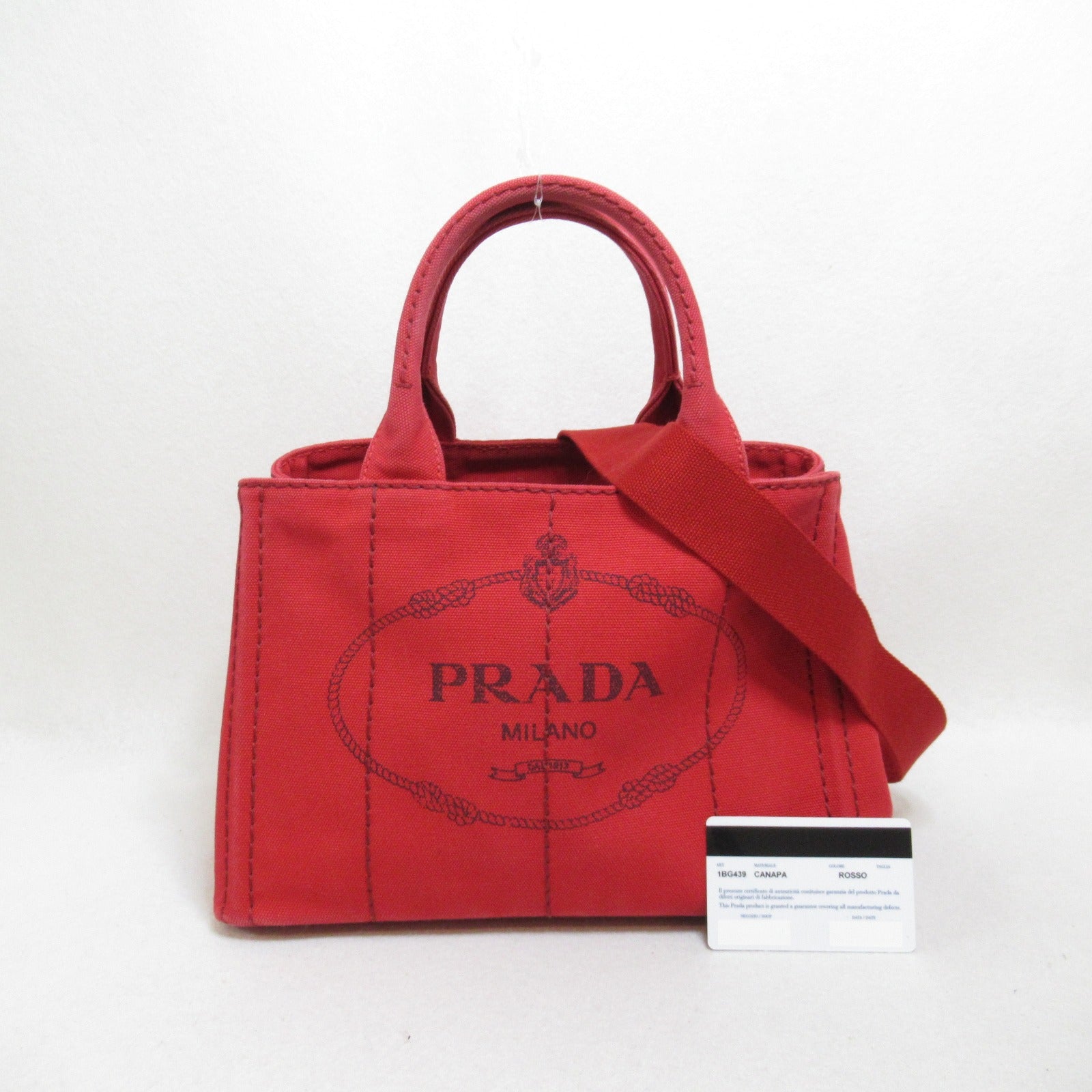 Prada Canvas Canapa Tote Bag 1BG439