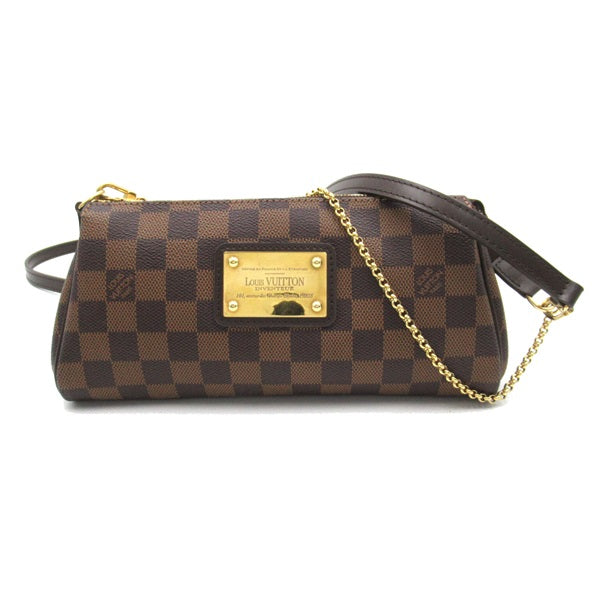 Louis Vuitton Damier Ebene Pochette Eva Canvas Crossbody Bag N55213 in Great Condition