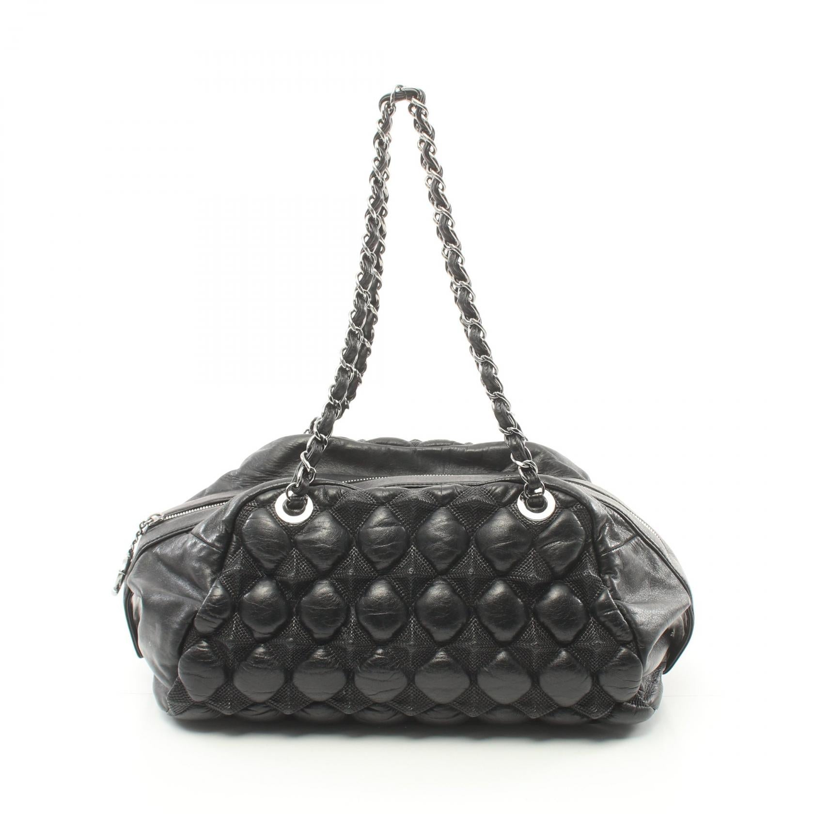 Chanel Leather Shoulder Bag Black