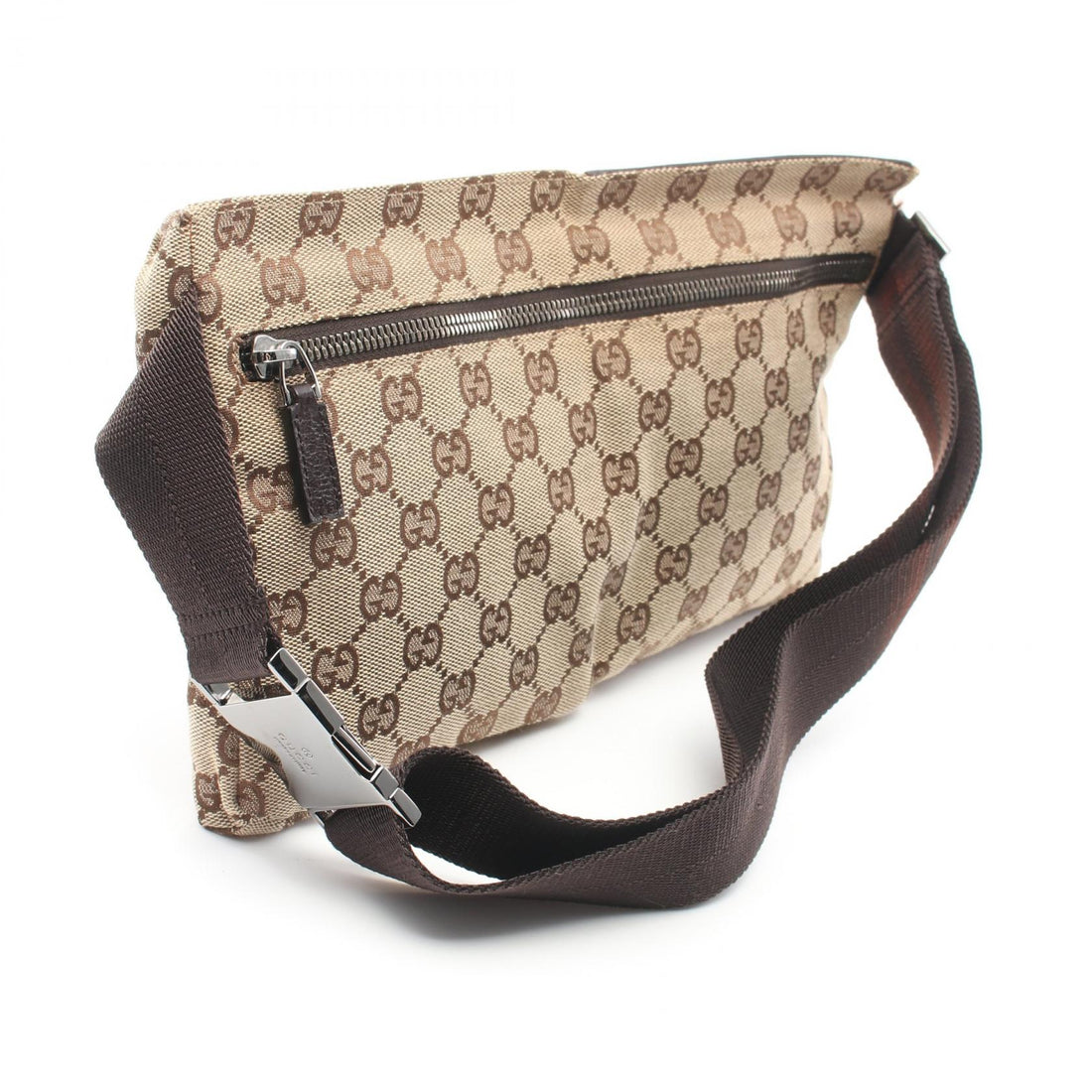 Gucci Canvas Leather Waist Bag 28566