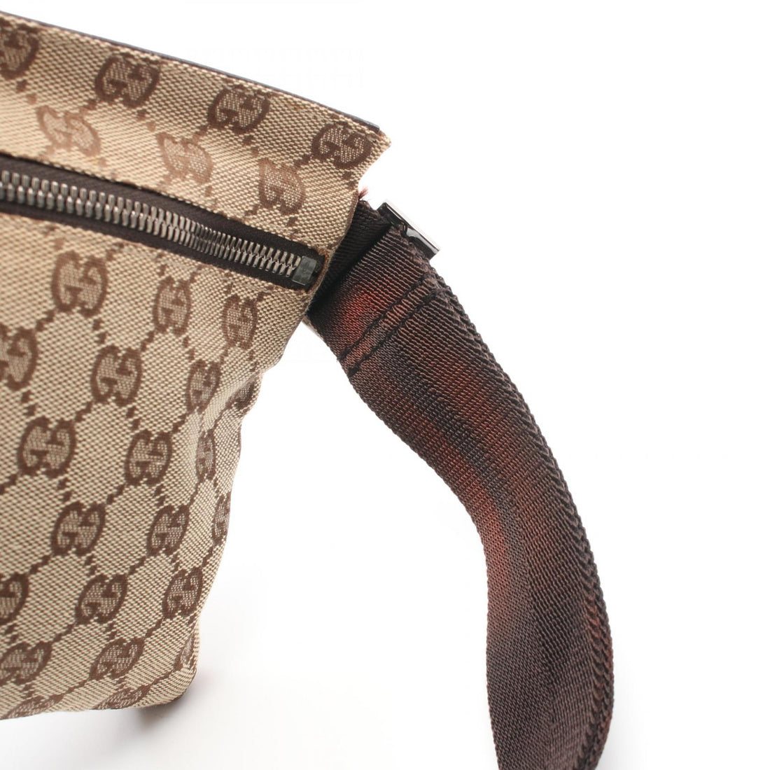 Gucci Canvas Leather Waist Bag 28566