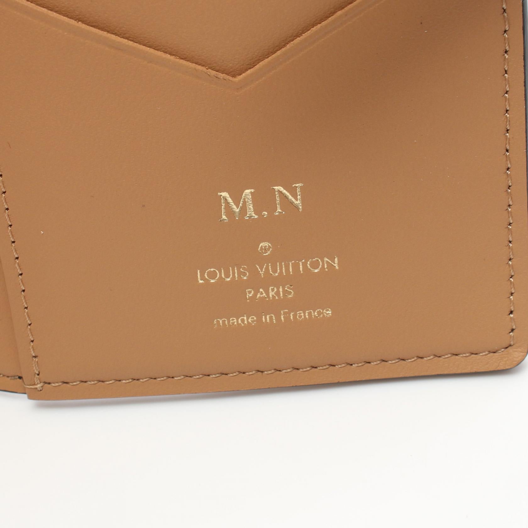 Louis Vuitton Taurillon LV Vertical Wallet Leather Long Wallet M81330 in Very Good Condition