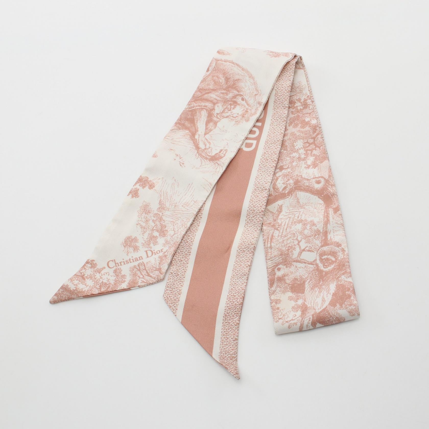 Dior Silk Mitzah Toile de Jouy Scarf