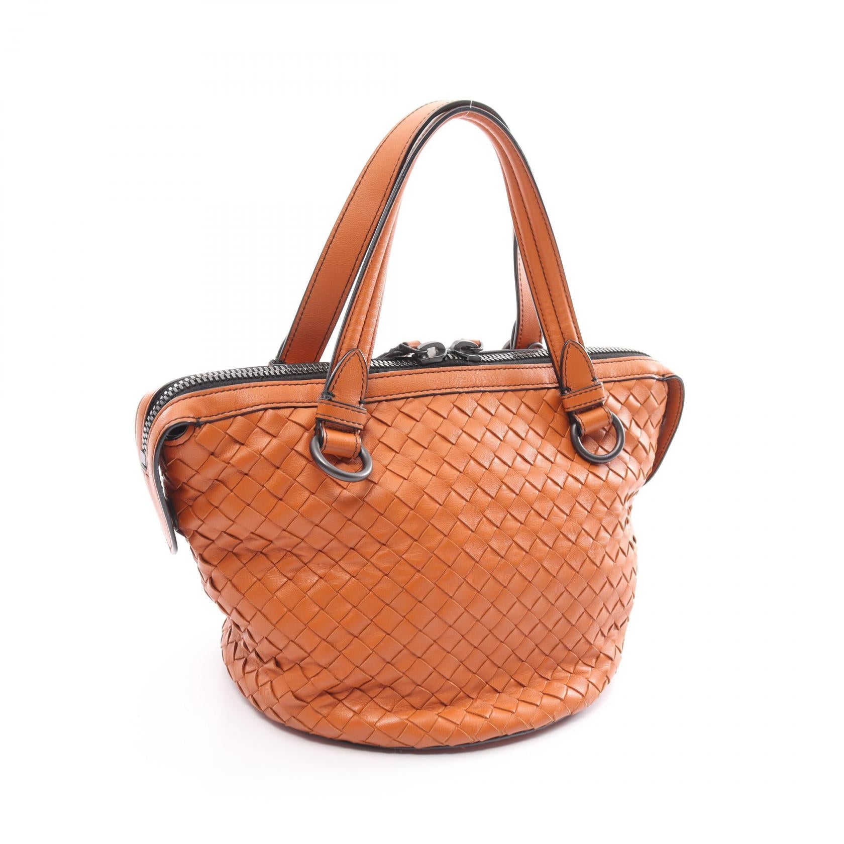 Bottega Veneta Intrecciato Leather Tambura Handbag Leather Handbag 535263 in Great Condition