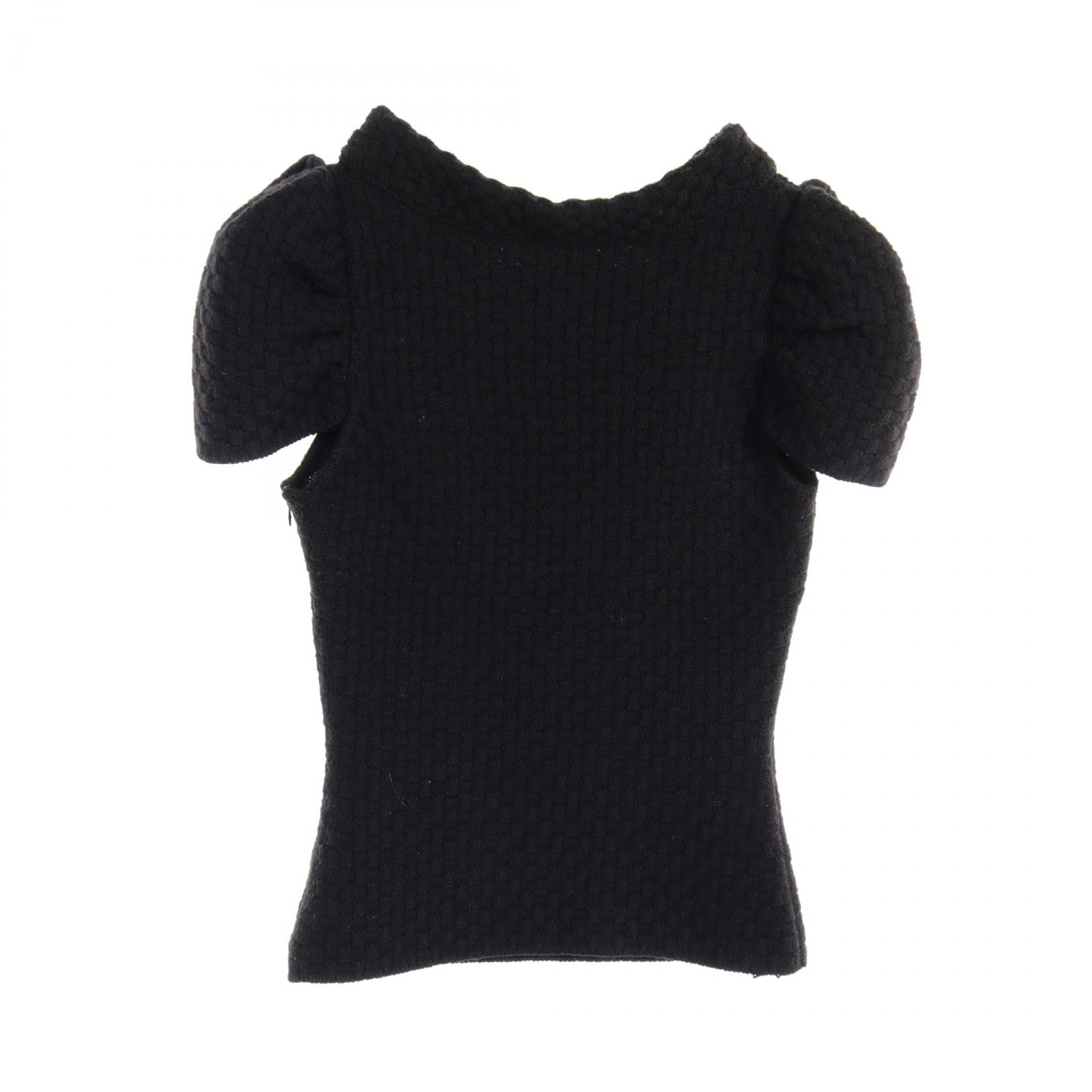 Chanel Wool Knit Top Black P42536