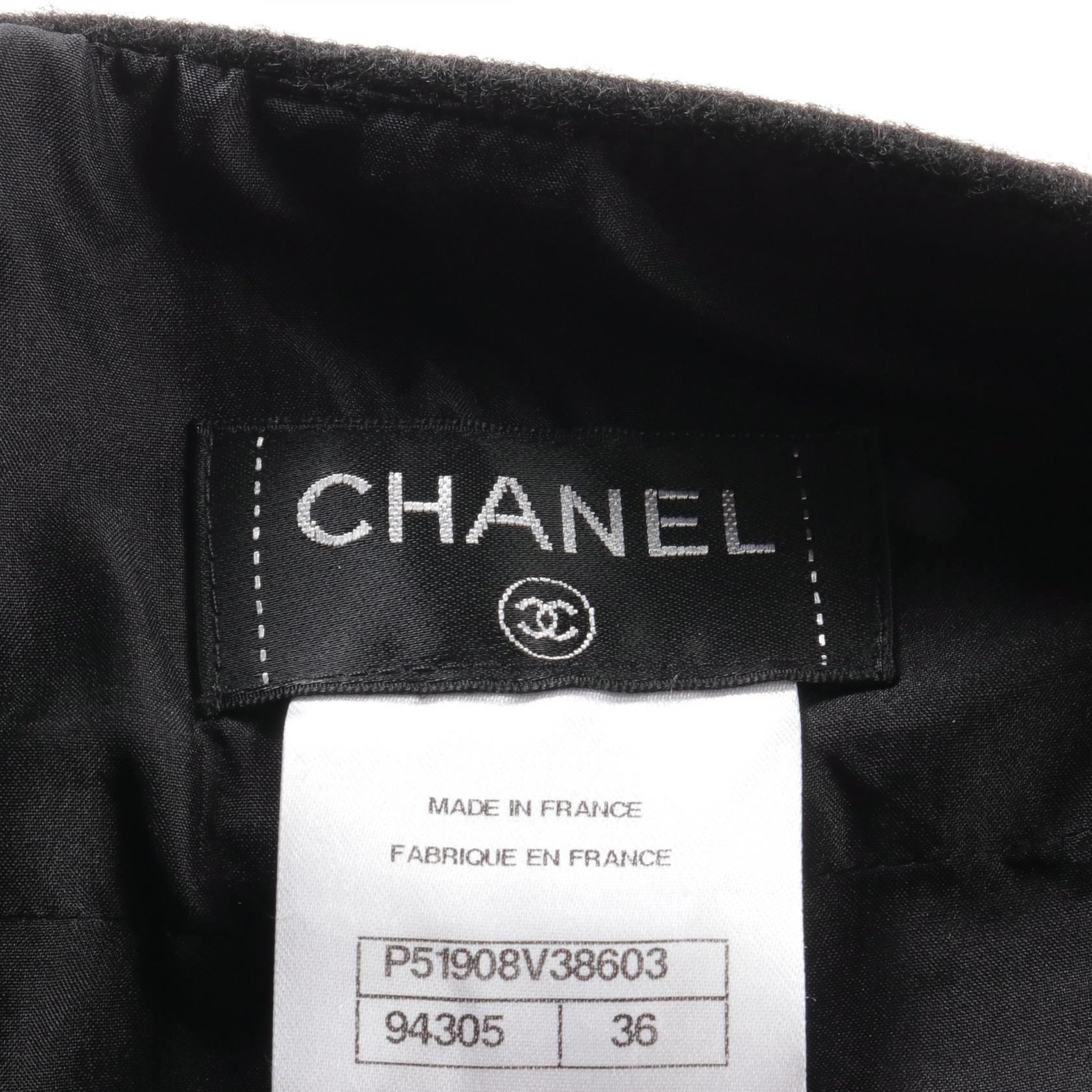 Chanel Wool Skirt Black P51908