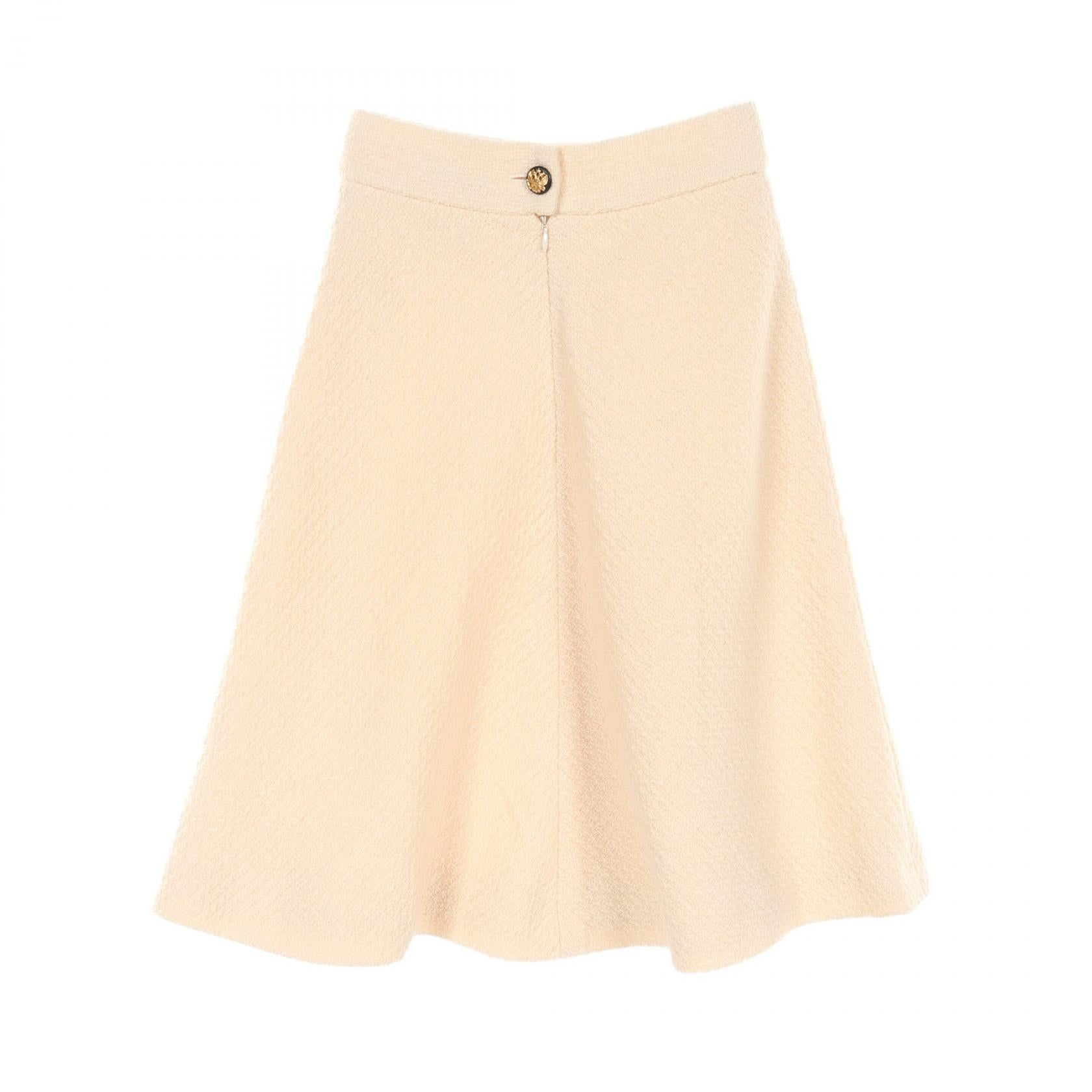 Chanel Wool Skirt Ivory P36027