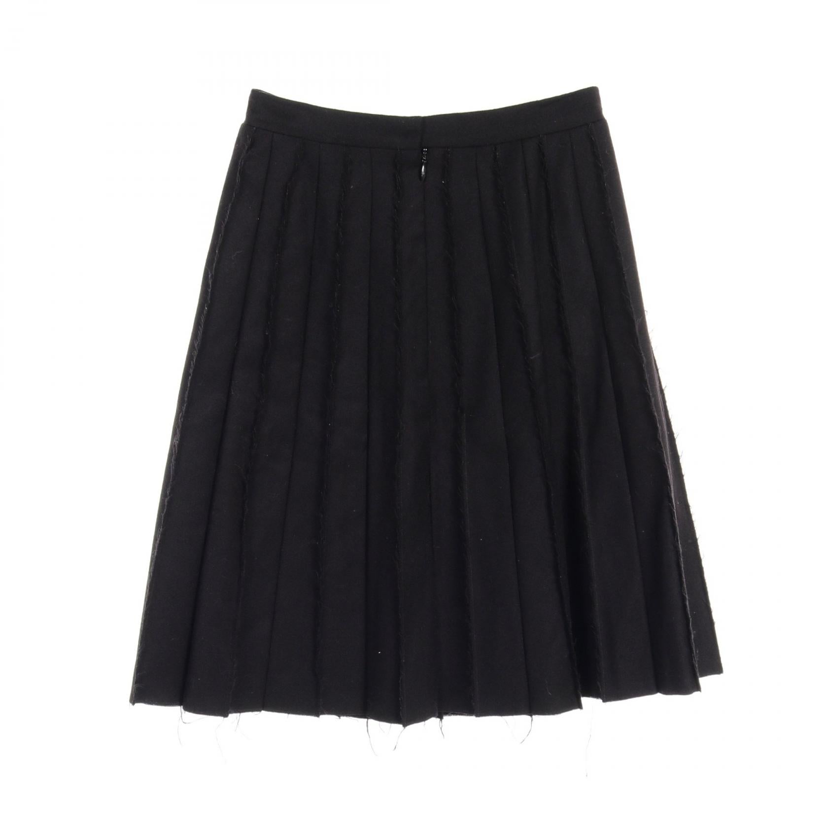 Chanel Wool Cashmere Skirt Black P39002